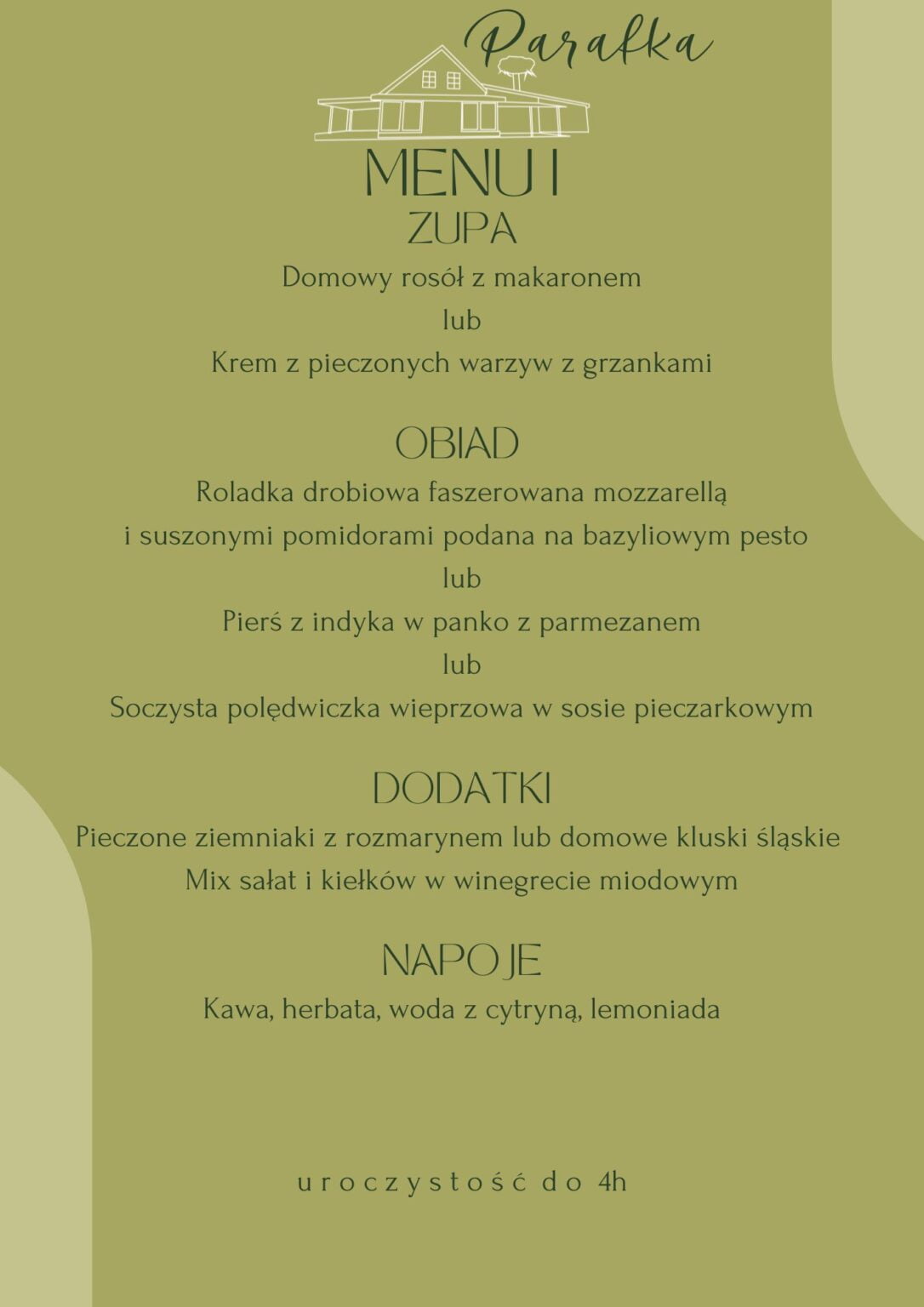 Oferta Wesela Przyjęcia - Parafka Malbork